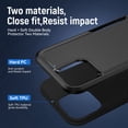 thumbnail image 4 of iPhone 13 Pro Max Rugged Case, Dteck Full Body Protection Heavy Shockproof Case Glass Screen Protector Camera Lens Full Cover for Apple iPhone 13 Pro Max, Black, 4 of 7