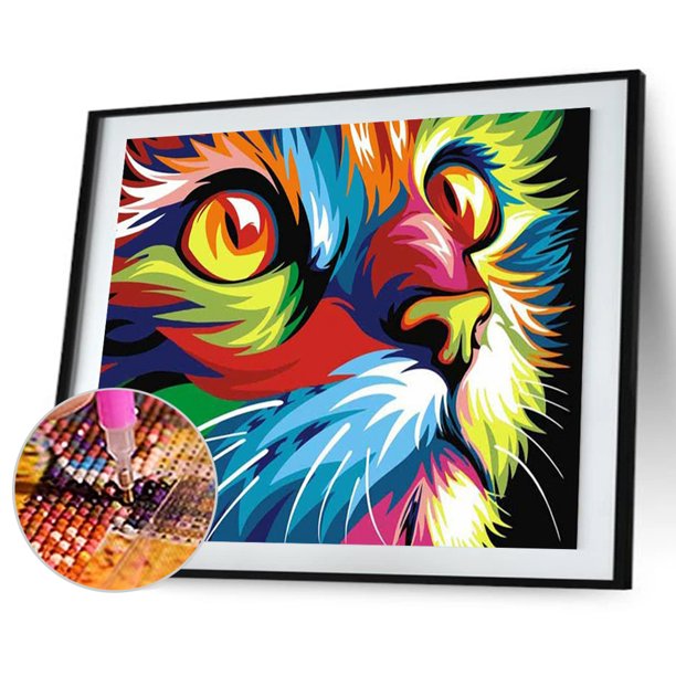 Cuadros Decorativos 5D diamante pintura Color gato completo redondo taladro DIY arte manualidades mosaico imagen Kit JShteea Nuevos Originales