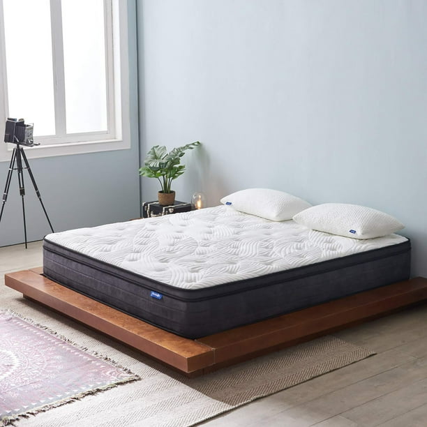 Queen Mattress Sweetnight Innerspring MattressIn ABox,10 Inch Plush Pillow Top Spring Hybrid