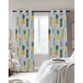 thumbnail image 4 of Blue Yellow Pineapple Kitchen Curtains Farmhouse Summer Botanical Watercolor Cafe Short Curtains for Bathroom Blackout Window Curtain Small Window Treatment Drapes for Bedroom Living Room 27.5"x39"x2, 4 of 9