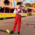 thumbnail image 2 of JAJAHO Boys Suit Shiny Dress Outfit Formal Gentleman Clothes Set Dress Collared Shirt Sequins Waistcoat Suit Pants Bowtie 4PCS Set For 3-16 Years, 2 of 4