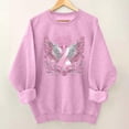 thumbnail image 2 of QINGFSAP Womens Breast Cancer Awareness Sweatshirt Crew Neck Long Sleeve Oversized Pullover Top, 2 of 5