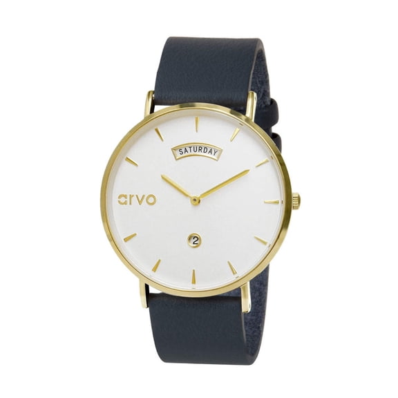Arvo Awristacrat Watch - Gold - Marino Blue Band