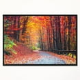 thumbnail image 2 of Designart ' Road in Beautiful Autumn Forest ' Modern Forest Framed Canvas Art, 2 of 3