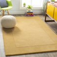 thumbnail image 2 of BoutiqueRugs Mustard Collection Hampden Boho Hand Tufted Wool Natural Fiber Soft Area Rug - Minimalist Geometric Bordered Solid Color Carpet - Mustard, Dark Yellow - 6' x 9' (6x9), 2 of 14