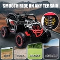 thumbnail image 3 of Xuanlur 24V Ride on Toys for Big Kids, 2 Seater Electric Car w/Parents Remote Control, 4 Wheel Suspension, Max 5MPH, Slow Start, 2X200W Motors, Bluetooth, Music, LED, Ride on UTV for Ages 3-6, Black, 3 of 7