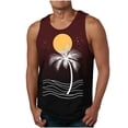 thumbnail image 1 of Tanques para Hombre para la Moda de Verano Casual Solto Chaleco Impresión Deportivo Cuello Redondo Tanque, Poliéster de Algodón, 1 of 3