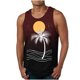 thumbnail image 1 of Tanques para Hombre para la Moda de Verano Casual Solto Chaleco Impresión Deportivo Cuello Redondo Tanque, Poliéster de Algodón, 1 of 3