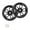 All black, variant on Aluminum Alloys Easy Wheel Replacement Bike Easily Push Wheel Replace Rolling Wheel Folding Bike Accessories Enduring