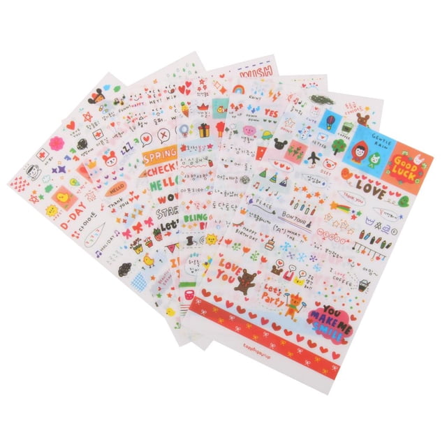 Hojas de Decoración Sunnimix Álbum de Recortes Transparente 6 Hojas