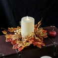 thumbnail image 6 of JoyMoreHome Fall Candle Rings Wreaths with Maple Leaves Berries, Artificial Candle Holders Candle Wreath Rings, for Autumn Thanksgiving Halloween Home Table Centerpiece Décor, 6 of 7