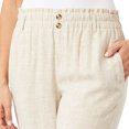 thumbnail image 4 of Briggs Women's Linen Blend Pull On Pant (Tan, L), 4 of 6