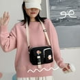 thumbnail image 5 of Fashion Small Cute Crossbody Bags Messenger Bag Shoulder Bags Flap Handbags BLACK, 5 of 8