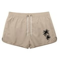 thumbnail image 4 of MNCEKFOD Mens Swim Trunks Quick Dry Elastic Drawstring Waist With Trendy Coconut Tree Printed Beach Shorts Khaki S, 4 of 4