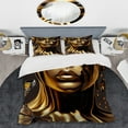 thumbnail image 2 of Designart "Woman Surrounded by Black and Gold Butterflies I" Contemporary Glam Bedding Covert Set - Woman Butterfly Black Fashion Bed Set With 2 Shams, 2 of 6