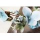 thumbnail image 5 of Corona de flores ajustable hecha a mano, diadema floral con halo, tocado para bodas, festivales y fiestas (C1-azul claro y blanco), 5 of 5