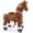 Brown, variant on PonyCycle Ride on Unicorn Horse Toy Mechanical Plush Rocking Walking Animal Ride on Horse Riding Horse Toys with Wheels for Kids Age 4-7 Years U402