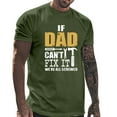 thumbnail image 1 of LUOGENLI T-shirts pour Homme pour Hommes Masculin Printemps et Été Fête des Pères Décontracté Rétro Lettrage Impression Partielle T-Shirt Col Rond Manche Courte Haut Vert Armée G, 1 of 5