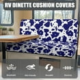 thumbnail image 4 of XYZCANDO Blue Cow Print RV Dinette Cushion Covers Stretchable Sofa Covers Washable Couch Cover 2 Cushion Sofa Soft Furniture Covers for Sofa and Loveseat 2 Seat Couch Cover Camper Essentials, 4 of 7