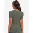 thumbnail image 2 of Women's Basic Solid Active Soft Short Sleeve Crew Neck Top T-Shirts, 2 of 6