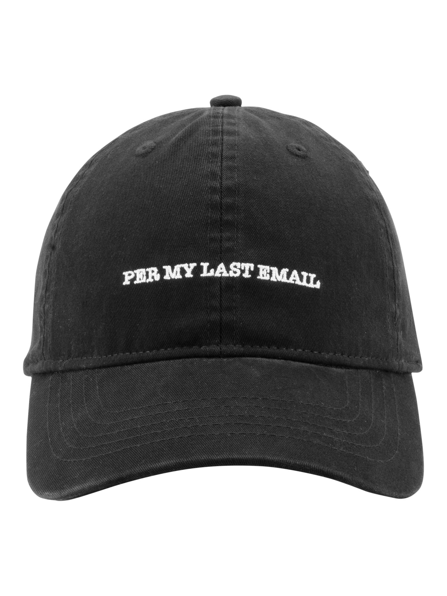 Time and Tru Per My Last Email Cotton Baseball Hat, One Size