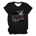 thumbnail image 4 of Black Short Sleeve Shirts Crew Neck Funny Graphic Short Sleeve Tee Family Party Rock Tops Blouse XL, 4 of 4