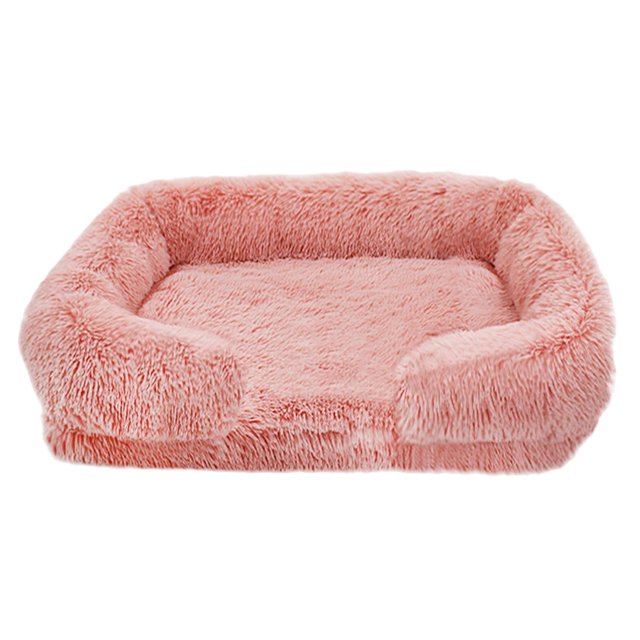 Cama para gatos con calentamiento automático, camas para perros pequeños, sofá cama, sofá antideslizante para mascotas, cama nido suave para mascotas, , Rosa, Xxl