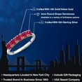 thumbnail image 2 of Gem Stone King 925 Silver and 10K Yellow Gold Red Ruby Wedding-Bands Ring for Women | 1.75 Cttw | Round 4MM | Gemstone July Birthstone | Size 8, 2 of 6