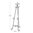 thumbnail image 5 of DecMode Traditional Black Metal Easel with Fleur de Lis Designs and Support Chain, 23"W x 66"H, 5 of 15