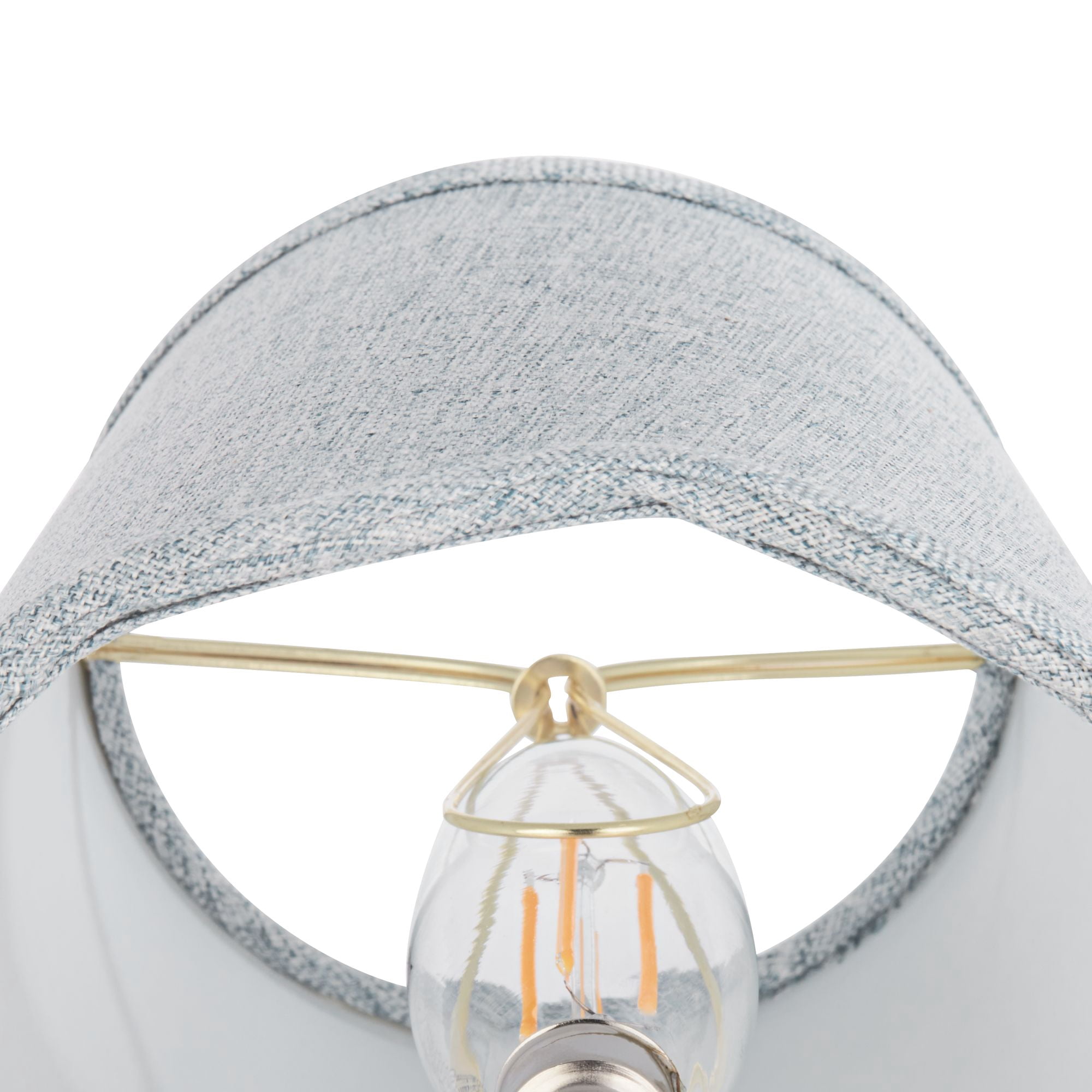 Springcrest Mylie Gray Scallop Empire Lamp Shade 4x6x5.5 (Clip-On) Set of 4