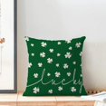thumbnail image 2 of St Patricks Day Pillow Covers 18X18 Inch Pack of 2, Spring Lucky Clover Decor Throw Pillow Linen Green Shamrocks Pillow Cases Cushion for Bedroom Home Sofa Decorations, 2 of 5