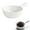 White, variant on Sauce Cup,Glass Dipping Bowls with Handle, 5.12x3.15x1.18 in, Sauce Dipping Cups, BBQ Sauce Cups, Seasoning Dishes Serving Plates, Small Side Dishes for Ketchup, Mini Condiment Tray for Desserts,B