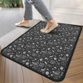 thumbnail image 4 of Black White Halloween Skull Pattern Door Rugs,Washable Non Slip Door Mats Indoor,Decorative Door Mats,Entry Mat Indoor for Entrance,Bedroom,Kitchen,Bathroom,30"x17", 4 of 6