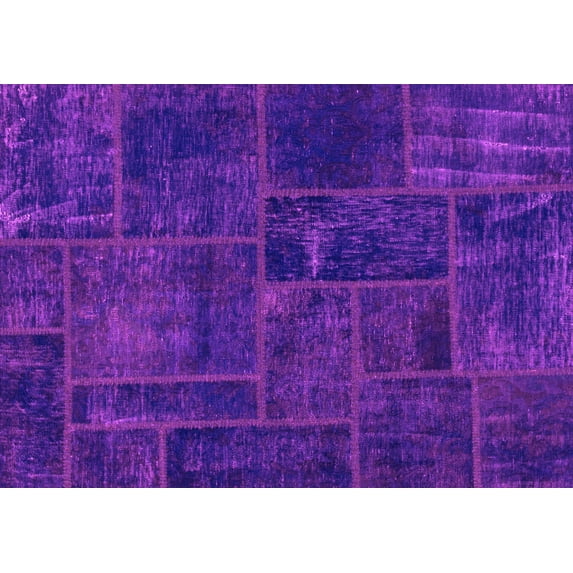 Ahgly Company Indoor Rectangle Patchwork Pink Transitional Area Rugs, 2' x 4'
