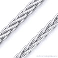 thumbnail image 2 of 1.2mm Wheat / Spiga Link Italian Chain Necklace in Solid .925 Sterling Silver w/ Rhodium, 2 of 2