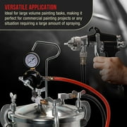 TCP Global Pressure Tank Paint Spray Gun with 1.5 Mm Nozzle 2-1/2 Gal. Pressure Pot & Spray Gun with Hoses