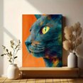 thumbnail image 6 of Realistic Russian Blue Cat Canvas Print Wall Art, Lifelike Pet Art for Living Room Bedroom Study Bar Office, 6 of 8