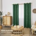 thumbnail image 4 of Deconovo Silver Printed Blackout Curtains - 2 Panels, Wave Dots Pattern, Grommet Top, 42"x95", Thermal Insulated Drapes for Bedroom & Living Room, Dark Forest Green, 4 of 10