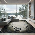 thumbnail image 2 of ODIKA 8'x10' Washable Area Rug Durable, Non-Slip Gothic Witchy Snake Whimsical Moody Divination Motifs Serpent for Living Room, Under Sectional, Family, 2 of 7