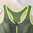 thumbnail image 5 of Xdegoge Women's Racerback Sports Bra with Front Zipper Closure, Breathable Mesh Panel & Marled Texture Fabric, Wireless Padded Support High Stretch Underwear for Sports, 5 of 5