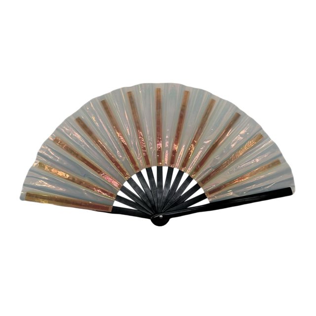 Abanico de Kung FU de 10 pulgadas con rayas de colores, abanico de baile, fiesta, festival de música, abanico de bambú, accesorios para escenario de fiesta, un abanico