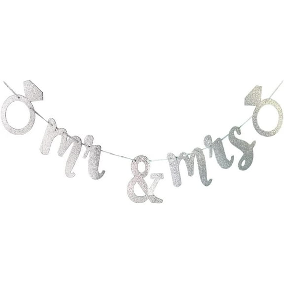 Mr and Mrs Banner - Decorations for Ceremony & Engagement Party | Wedding Decor Sign Backdrop