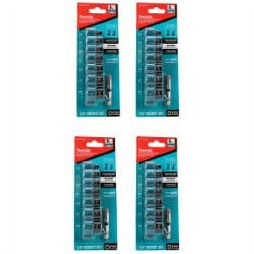 Makita E-01703 T-02369 8pc 1/4 in Impact Socket Set (4-Pack)