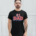 thumbnail image 3 of Tee Hunt Number 1 Dad T-Shirt Father's Day Daddy Fatherhood Best Dad Men's Novelty Shirt, 3 of 5