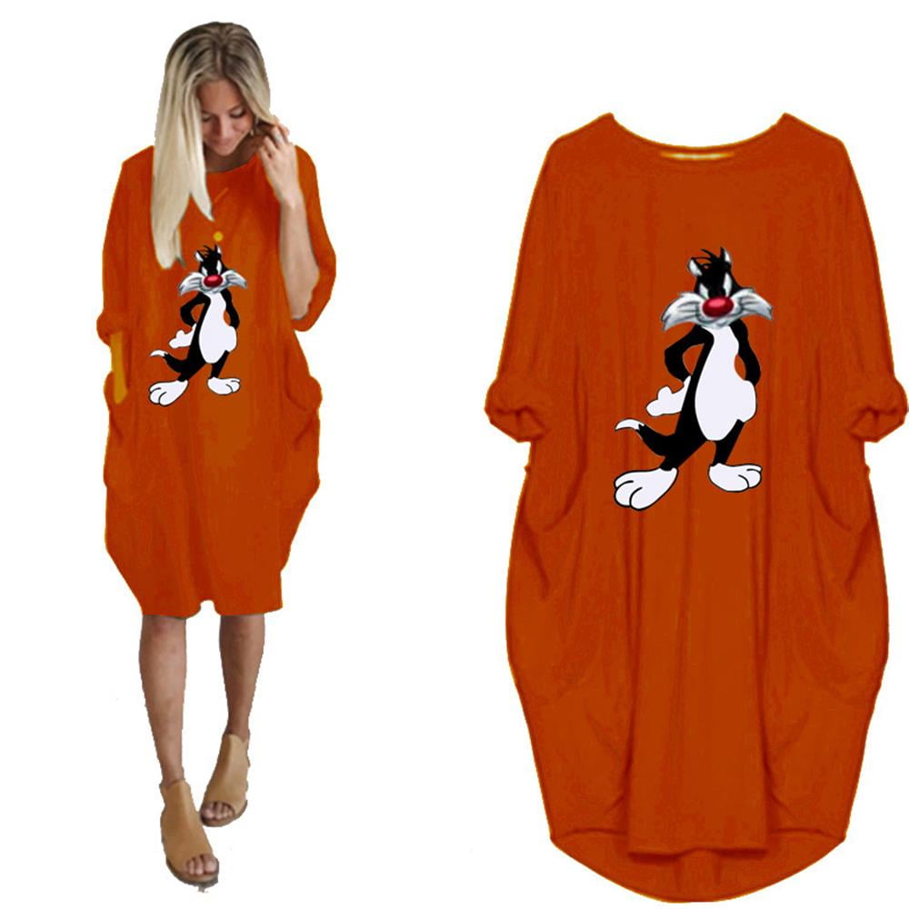 walmart orange dress