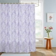 thumbnail image 4 of Shower Curtain Light Purple Lavender Silhouette Shower Curtains for Bathroom Decor, Waterproof Polyester Shower Curtain Set with Hooks, Extra Long 72" x 78" Spring Plant, 4 of 9