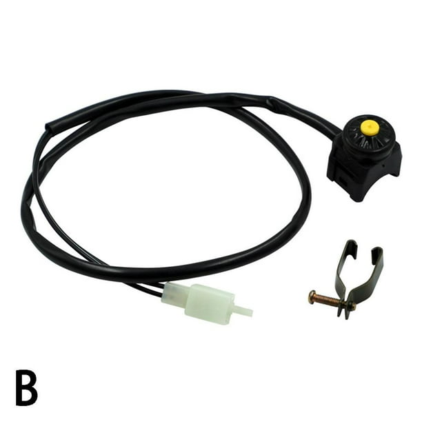 Interruptor de parada de emergencia universal para motocicleta, botón pulsador, bocina de arranque, motocross, A FR B0B0