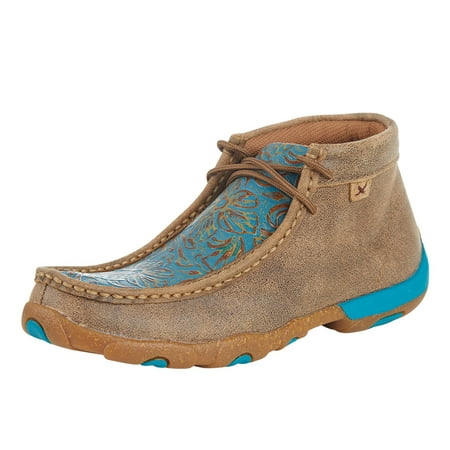 

Twisted X Boots Womens WDM0148 Women`s Twisted X Bomber Chukka Driving Moc 8 Turquoise