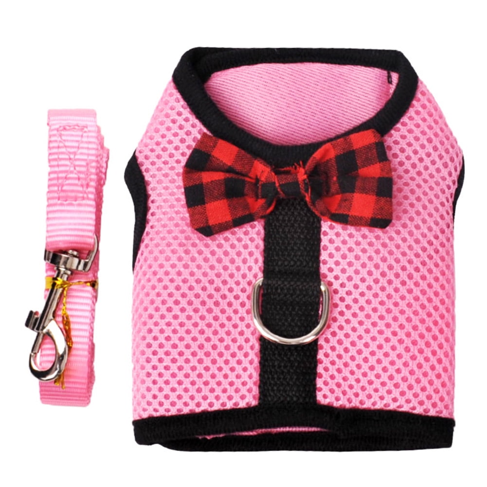 Multipurpose Rabbits Hamster Vest Harness with Leash Bunny Mesh Chest
