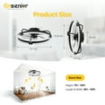 thumbnail image 3 of Ensenior 20'' Low Profile Ceiling Fans with Lights and Remote, Fandelier Ceiling Fan Flush Mount, APP Control, 6 Speed & 3000K-6500K Stepless Dimmable Small Ceiling Fan with Light for Bedroom - Black, 3 of 6